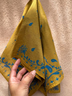 Parsley • Hand-dyed bandana • Ochre & Blue