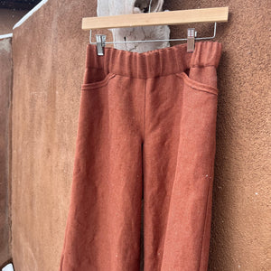 Culotte Pants~ Hemp & Recycled Poly~ Desert Red Quill