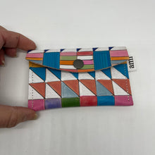 Load image into Gallery viewer, Small Ink Leather pochette - Handpainted - Multicolored
