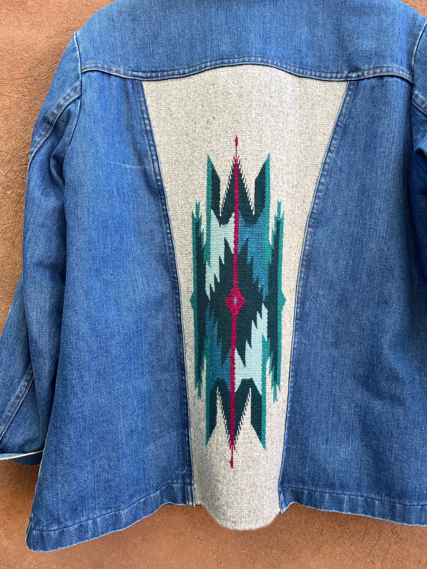 Vintage Levi’s jacket ~ Second-Hand Levi denim jacket with an original handwoven back panel.