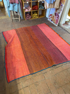 Thick Blanket / Rug ~ Andean textiles - 58” x 60”