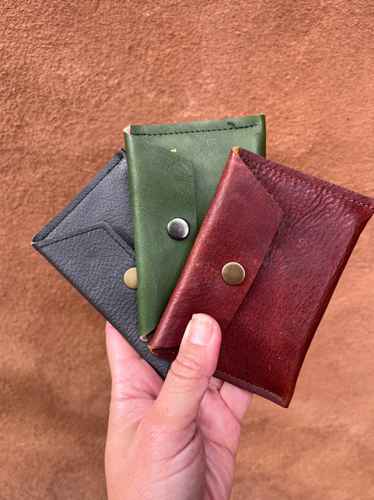 Small Leather pochette - Solid colors