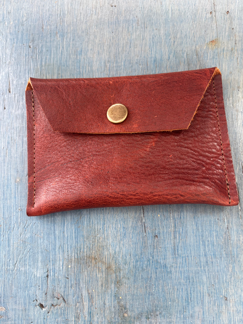 Small Leather pochette - Solid colors