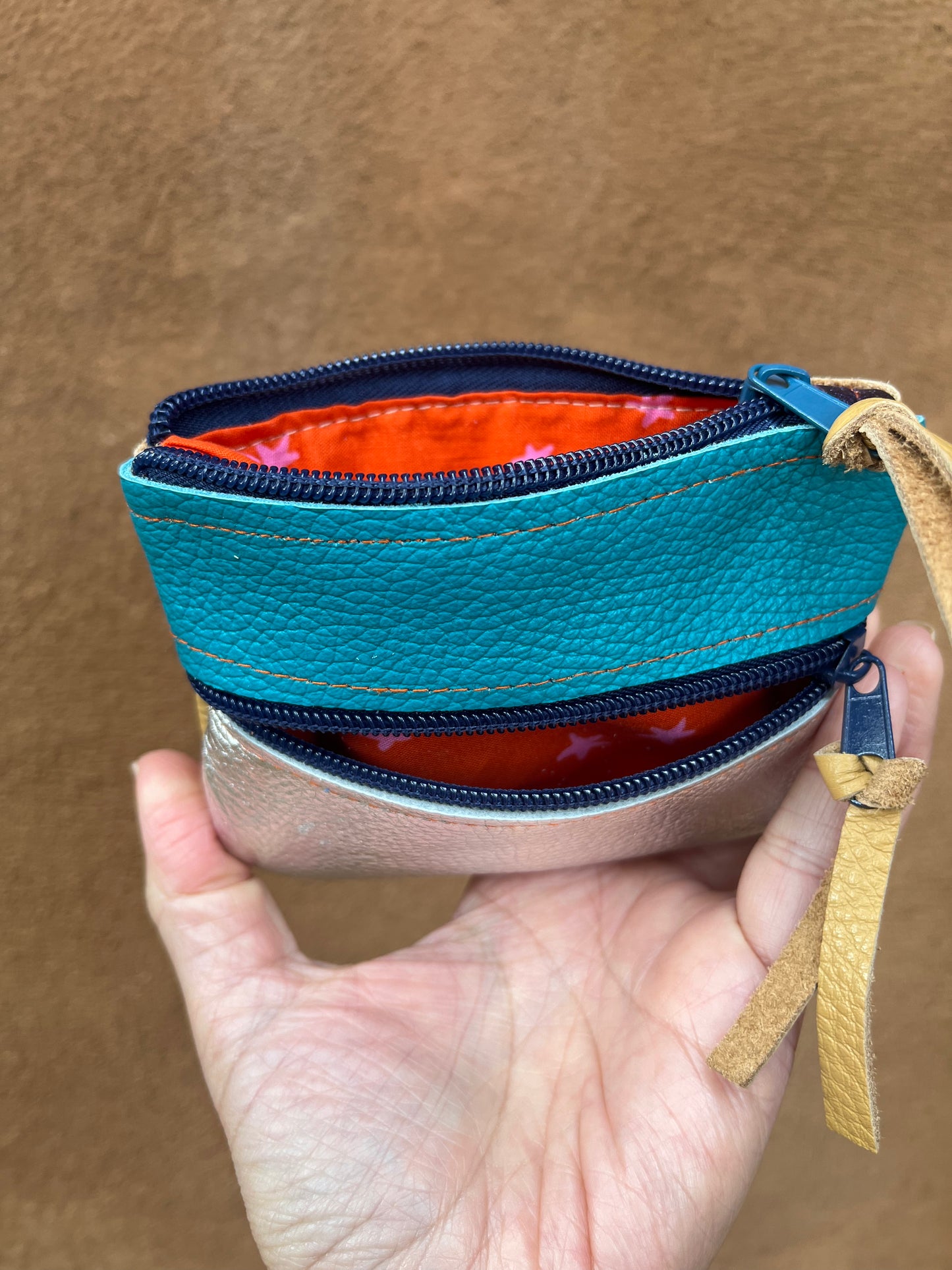 Small Zip Leather Wallets