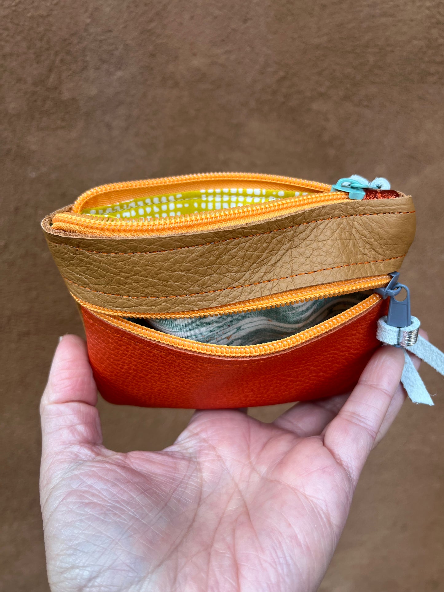 Small Zip Leather Wallets