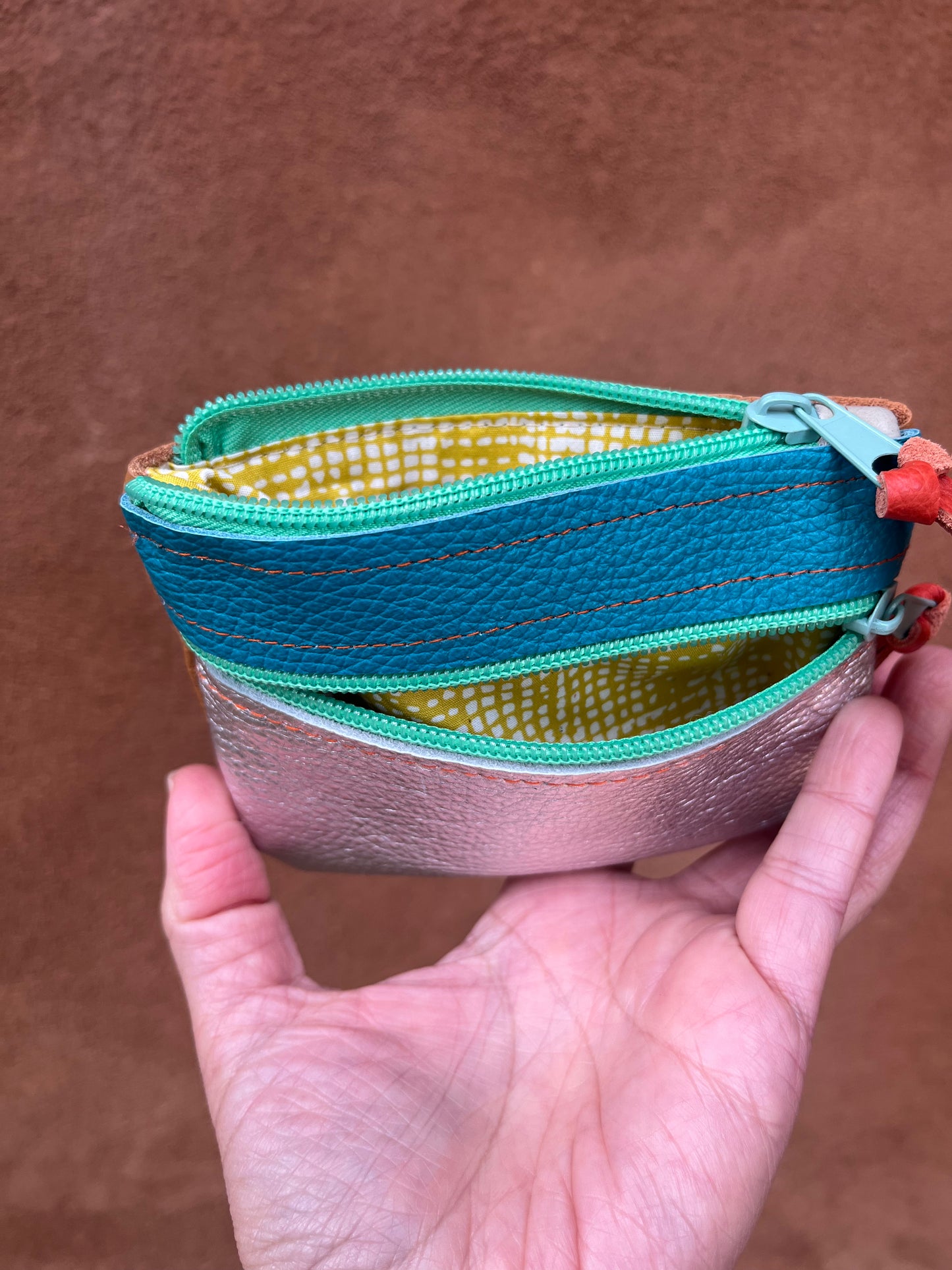 Small Zip Leather Wallets