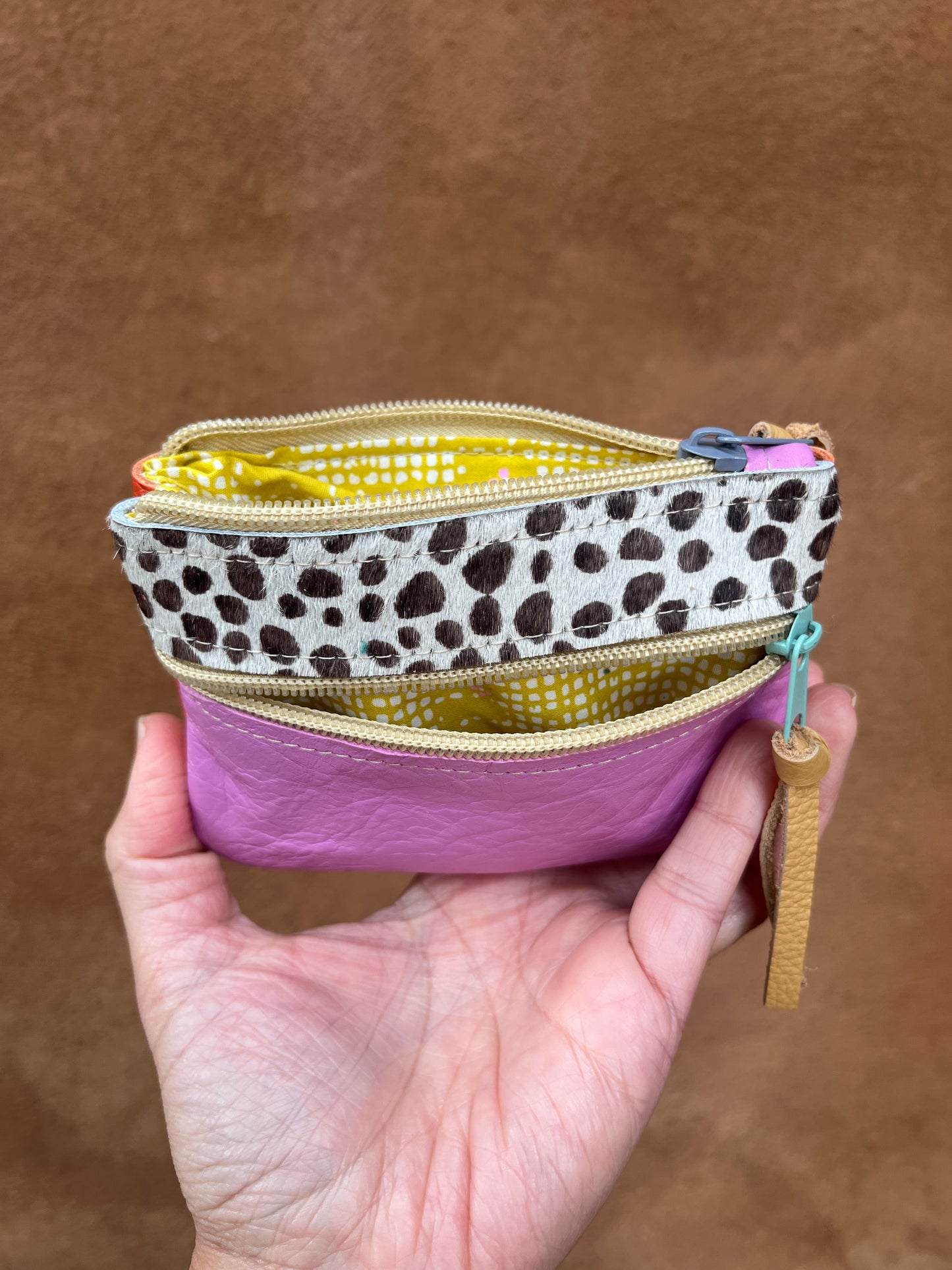 Small Zip Leather Wallets