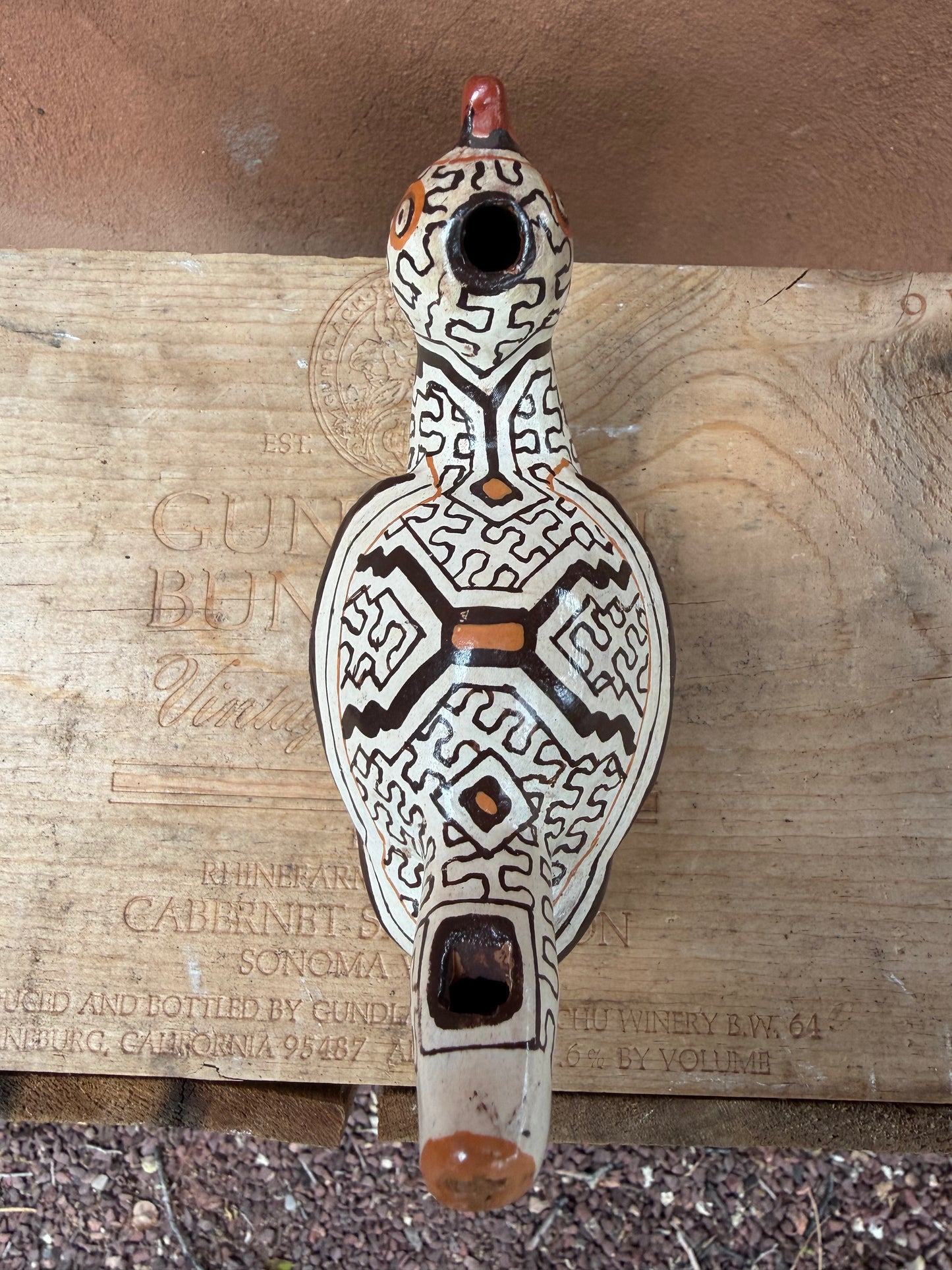 Shipibo Ceramic ~ parrot ~ whistle