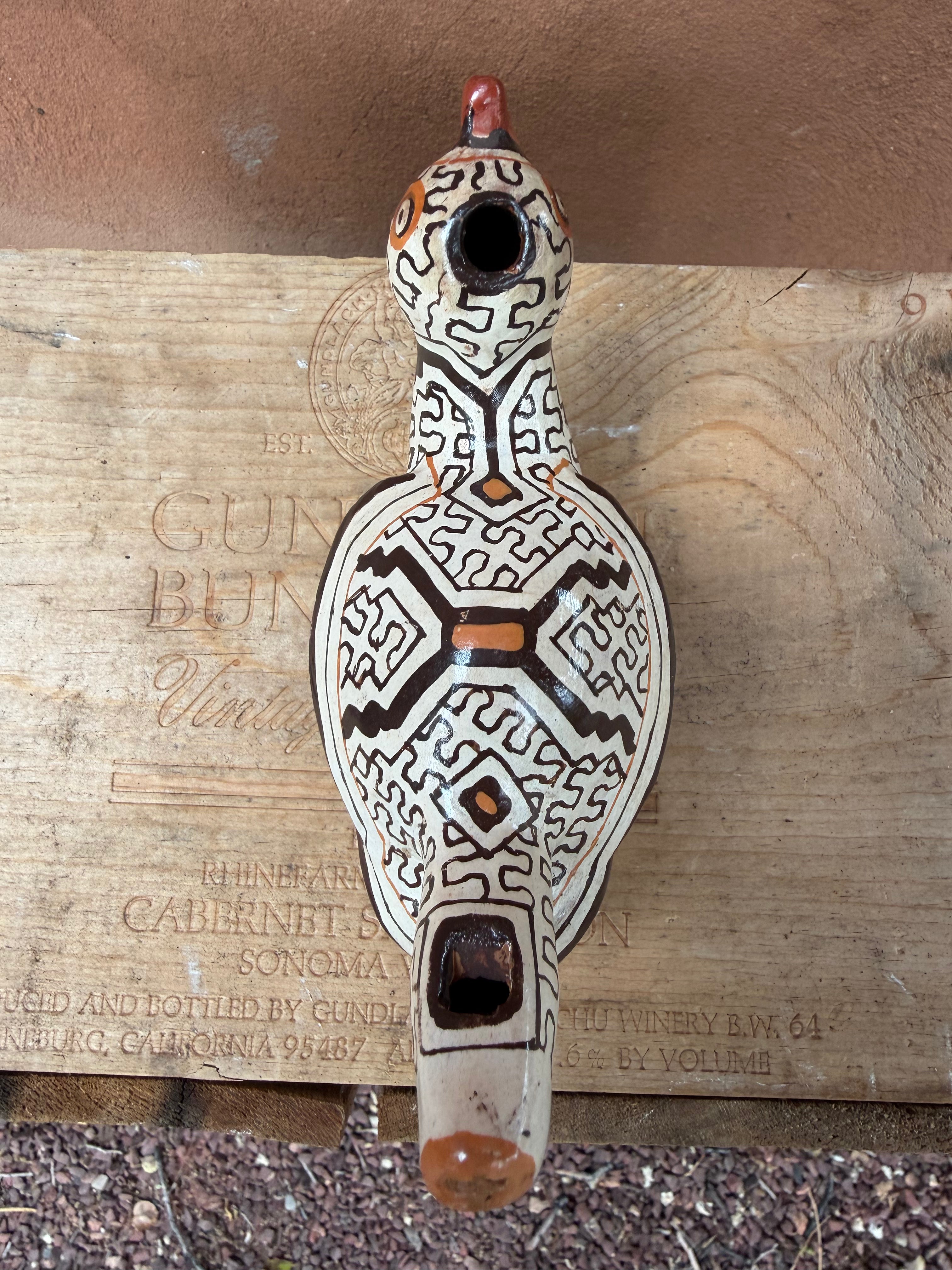 Shipibo Ceramic ~ parrot ~ whistle