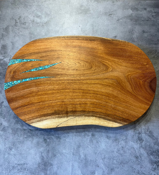 Cutting board with Kingman Turquoise