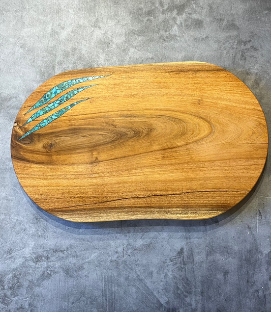 Cutting board with Kingman Turquoise