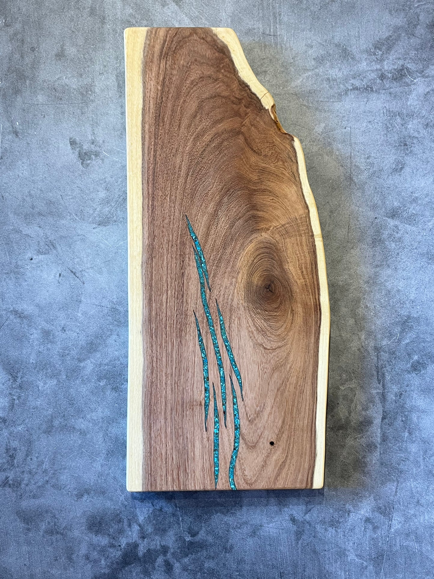 Cutting board with Kingman Turquoise