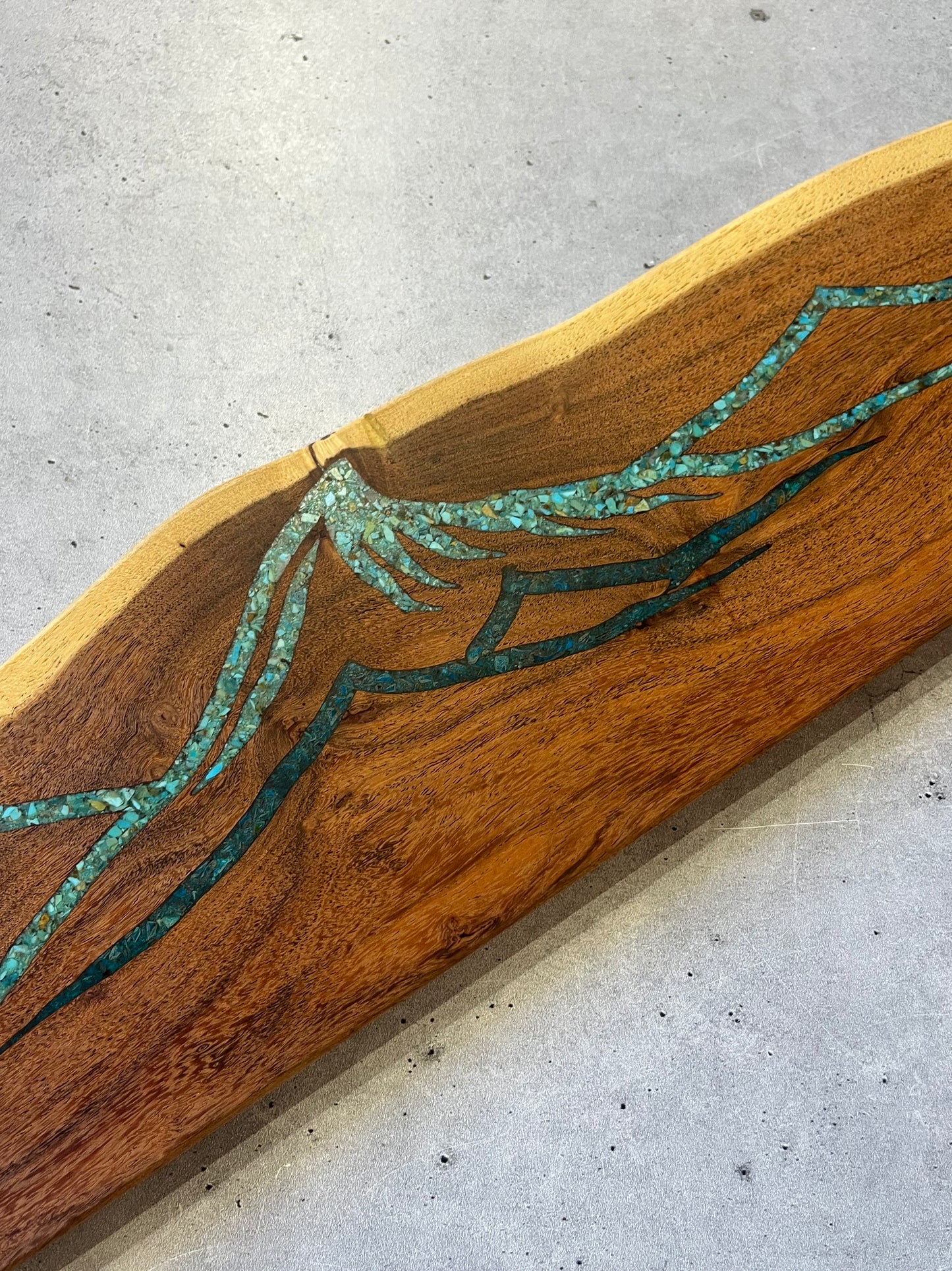 Magnetic Knife block ~ Peruvian and Kingman turquoise