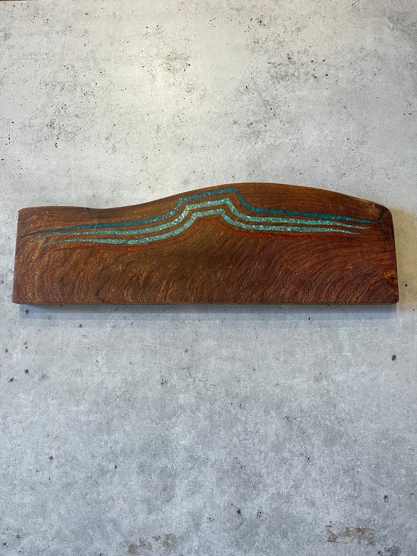 Magnetic Knife block ~ Coral, Peruvian and Kingman turquoise