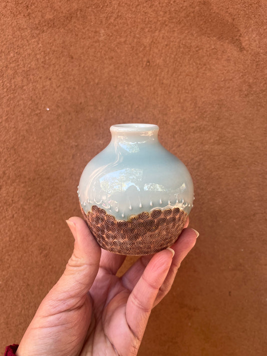 Influx Ceramics ~ Bud vase ~ Seafoam