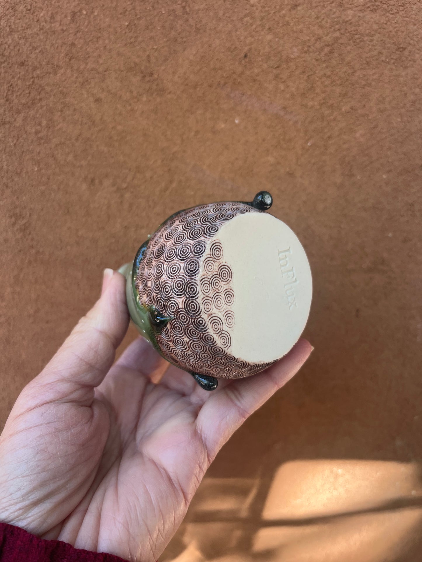 Influx Ceramics ~ Bud vase ~ Green