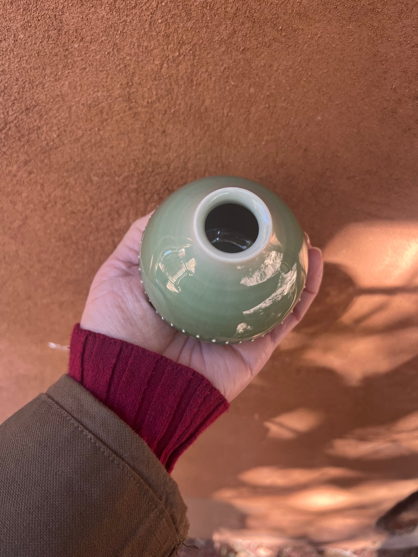 Influx Ceramics ~ Bud vase ~ Green