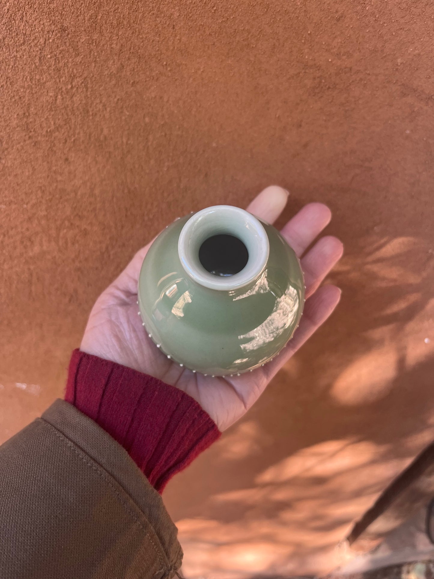 Influx Ceramics ~ Bud vase ~ Green