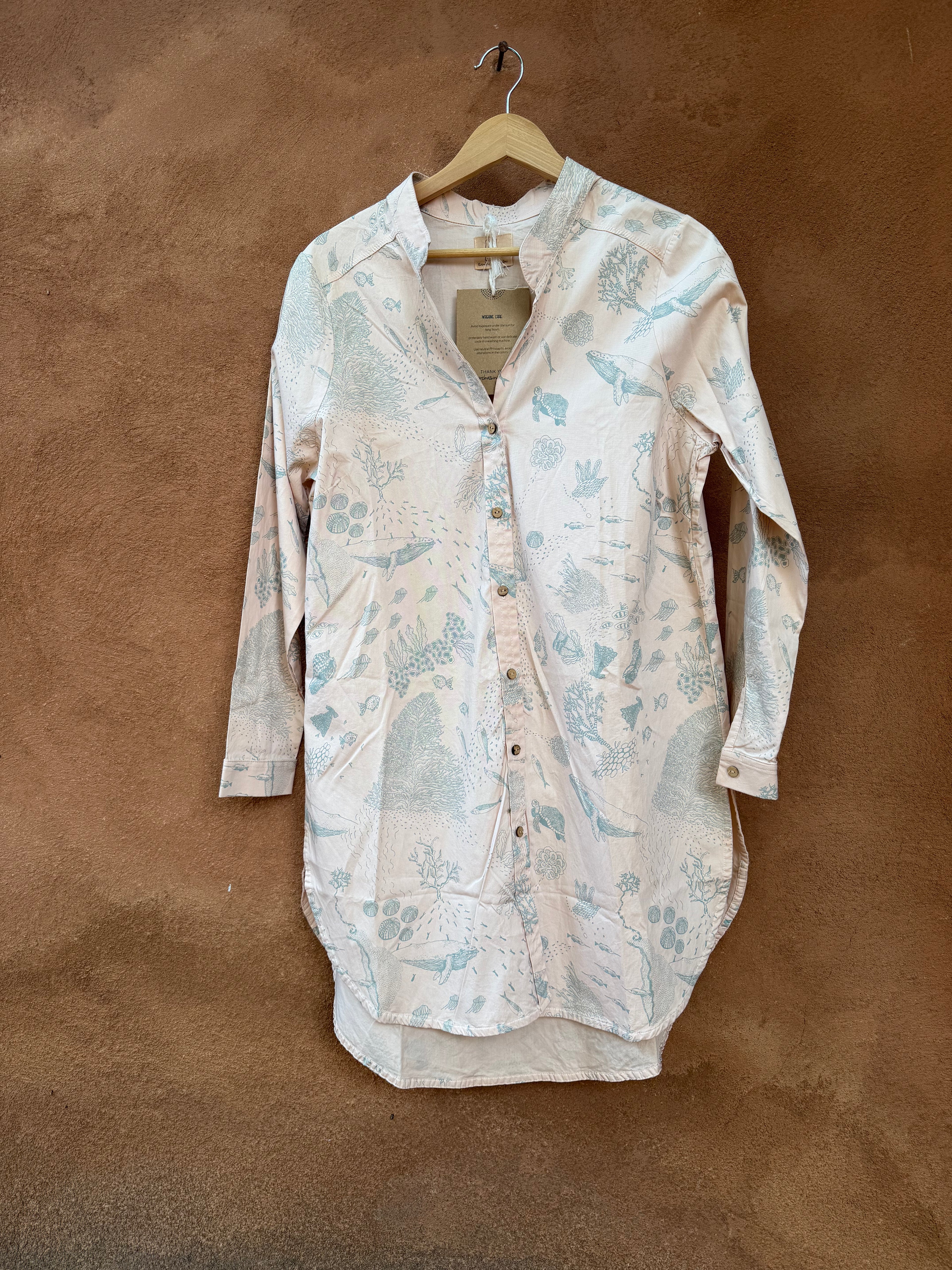 Long Sleeve Tunics - Marine Life - 100% cotton