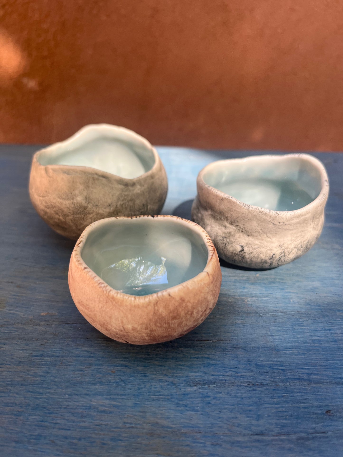 Influx Ceramics ~ Pinch pot  ~ blue ~ 3 Sizes