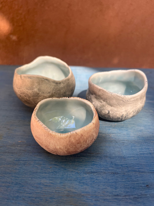 Influx Ceramics ~ Pinch pot  ~ blue ~ 3 Sizes