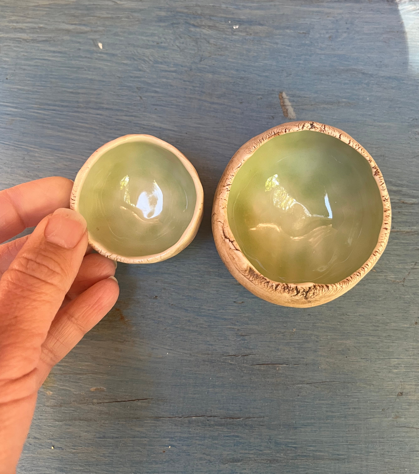 Influx Ceramics ~ pinch pot ~ mint