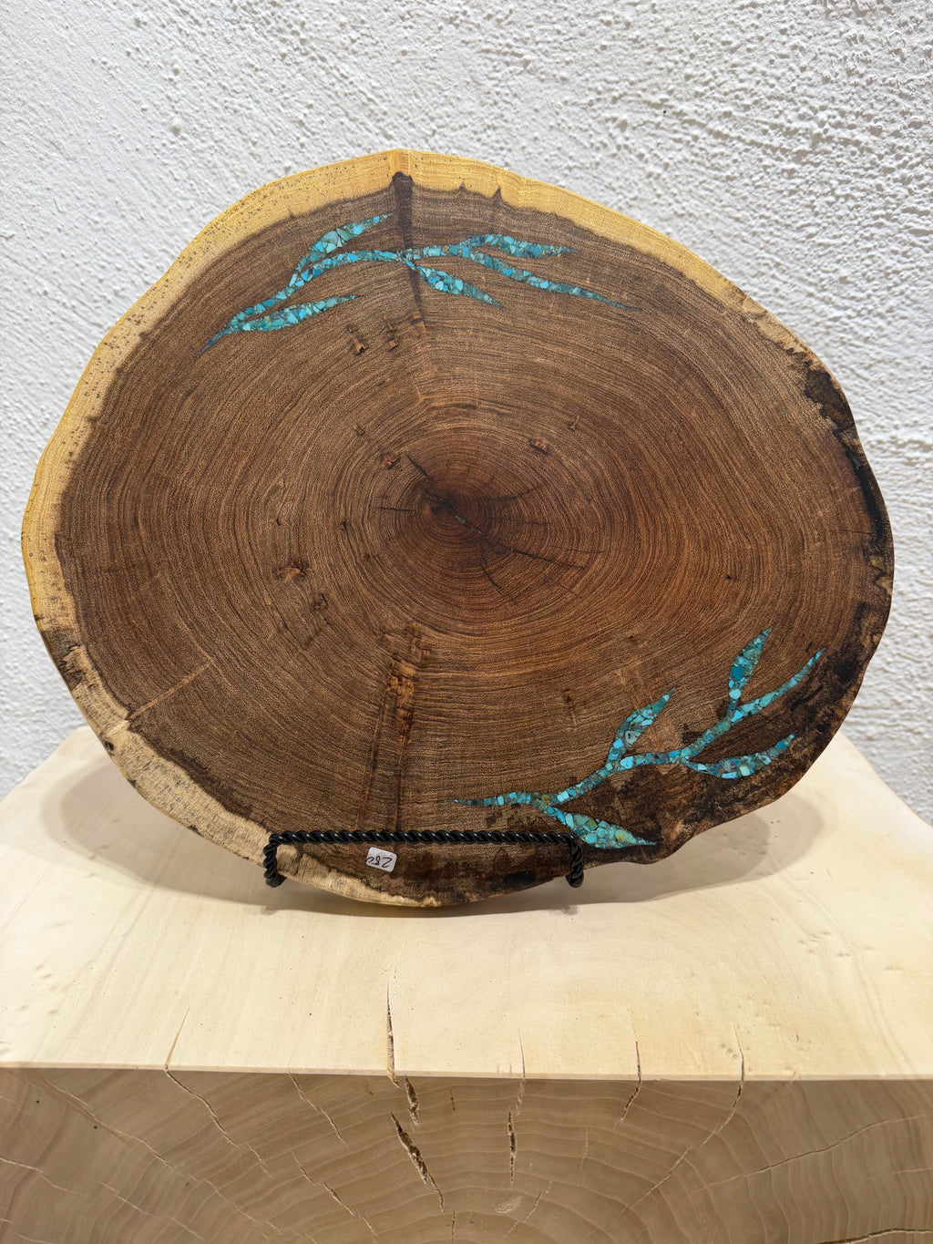 Lazy Susan with Kingman turquoise