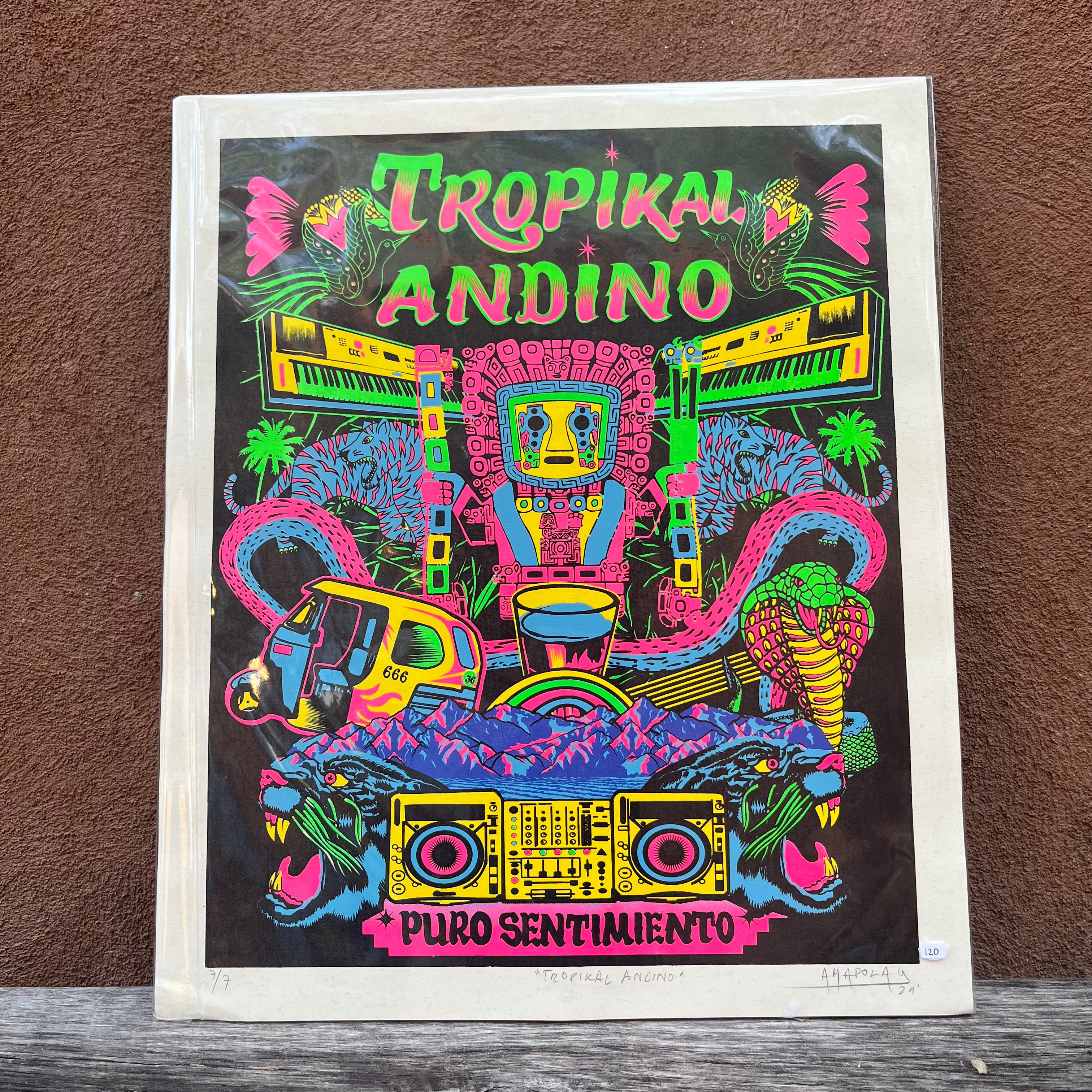 Tropikal Andino ~ Serigraphy 15.5” by 19”