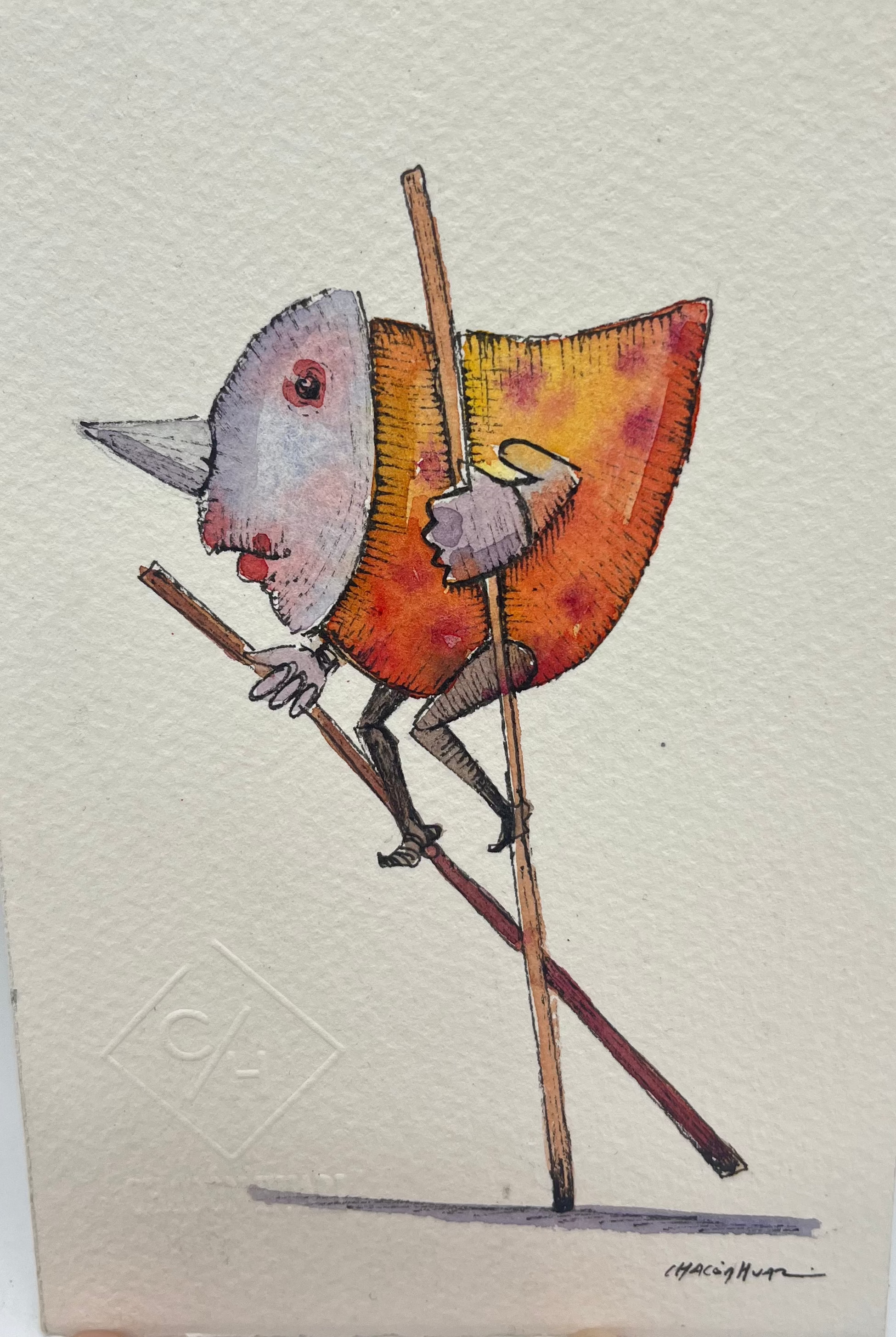 Small Migrantes - Original mixed media - 6”x8” framed