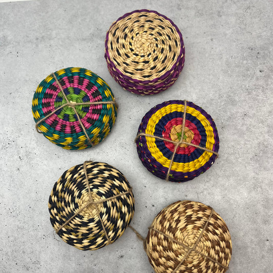 Coasters set of 6 - handwoven