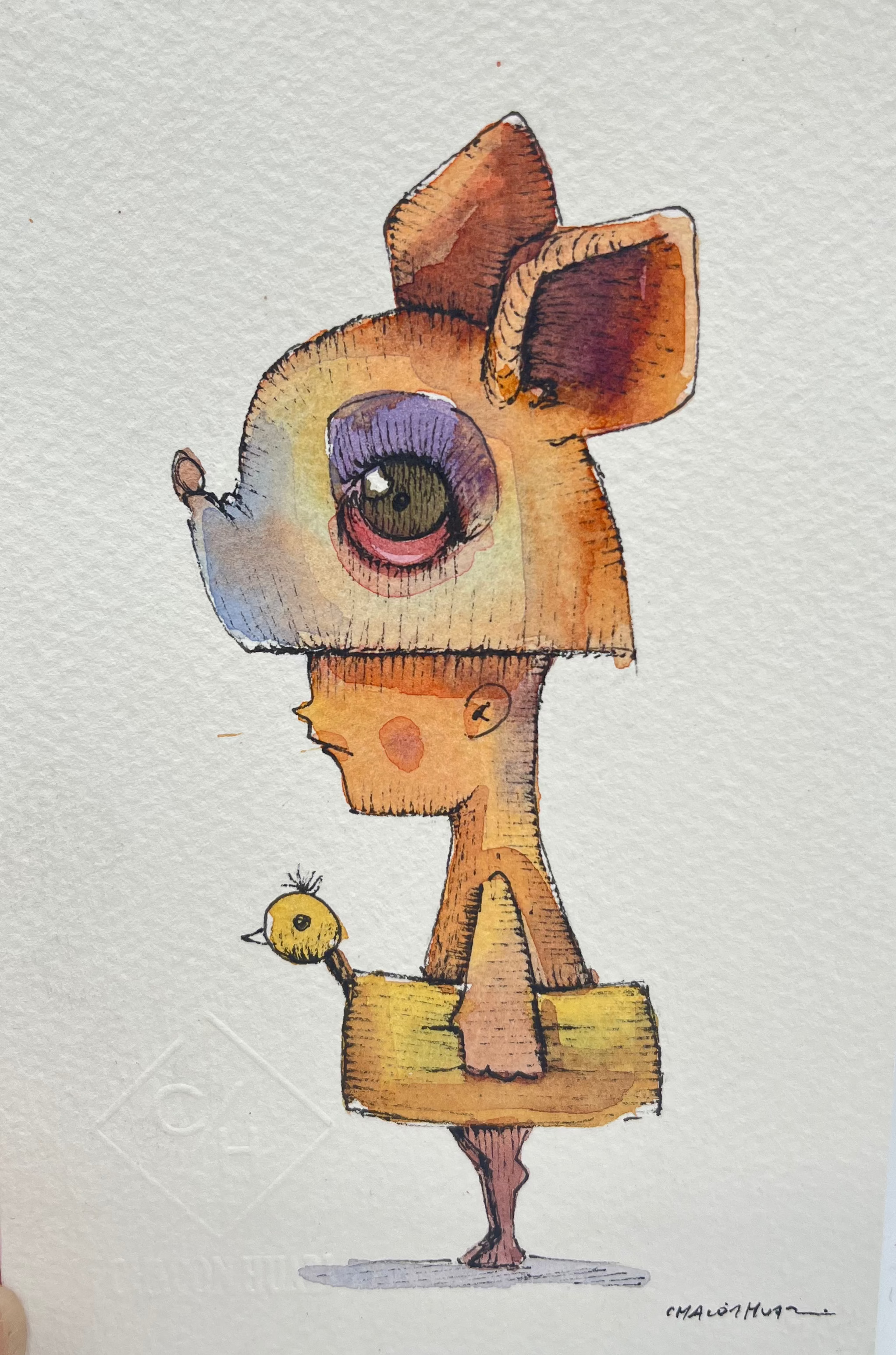 Small Migrantes - Original mixed media - 6”x8” framed