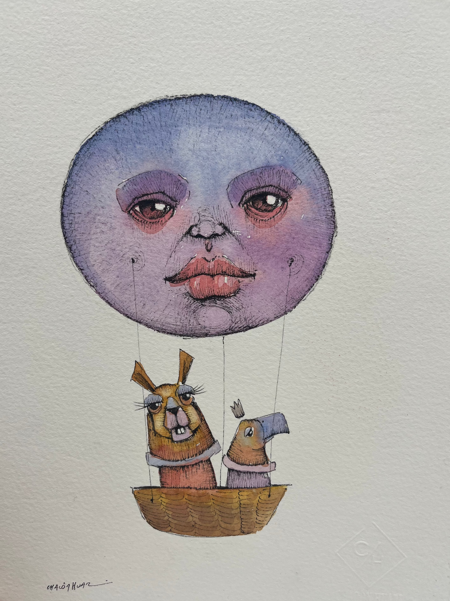 10x12 framed ~ Migrantes - Original illustrations