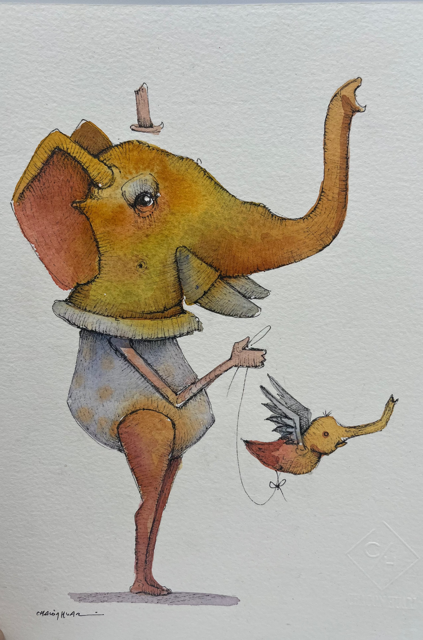 10x12 framed ~ Migrantes - Original illustrations