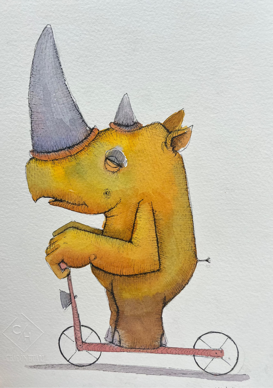 10x12 framed ~ Migrantes - Original illustrations