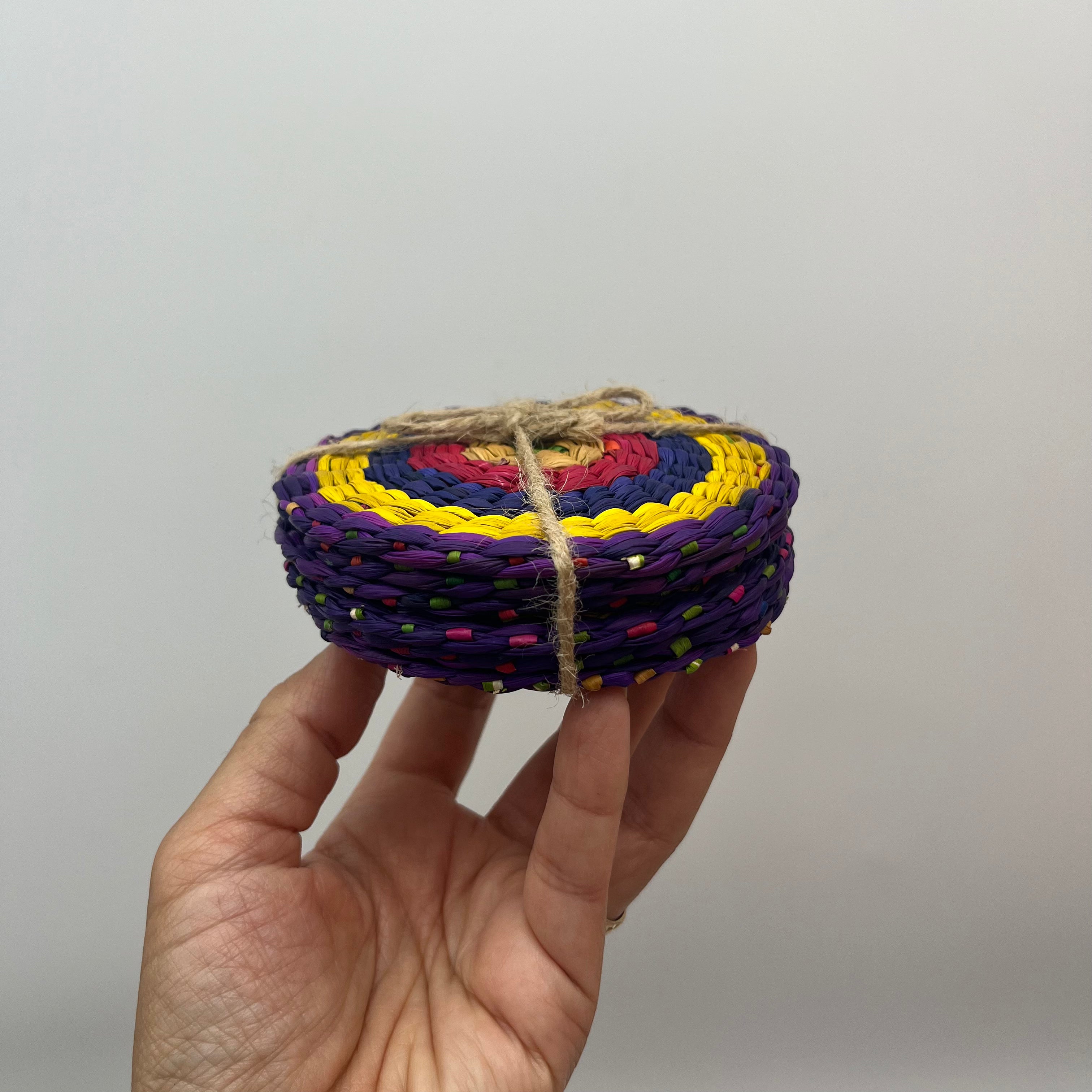 Coasters set of 6 - handwoven