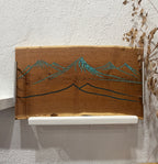 Live Edge Mesquite - with Kingman and Peruvian Turquoise inlay