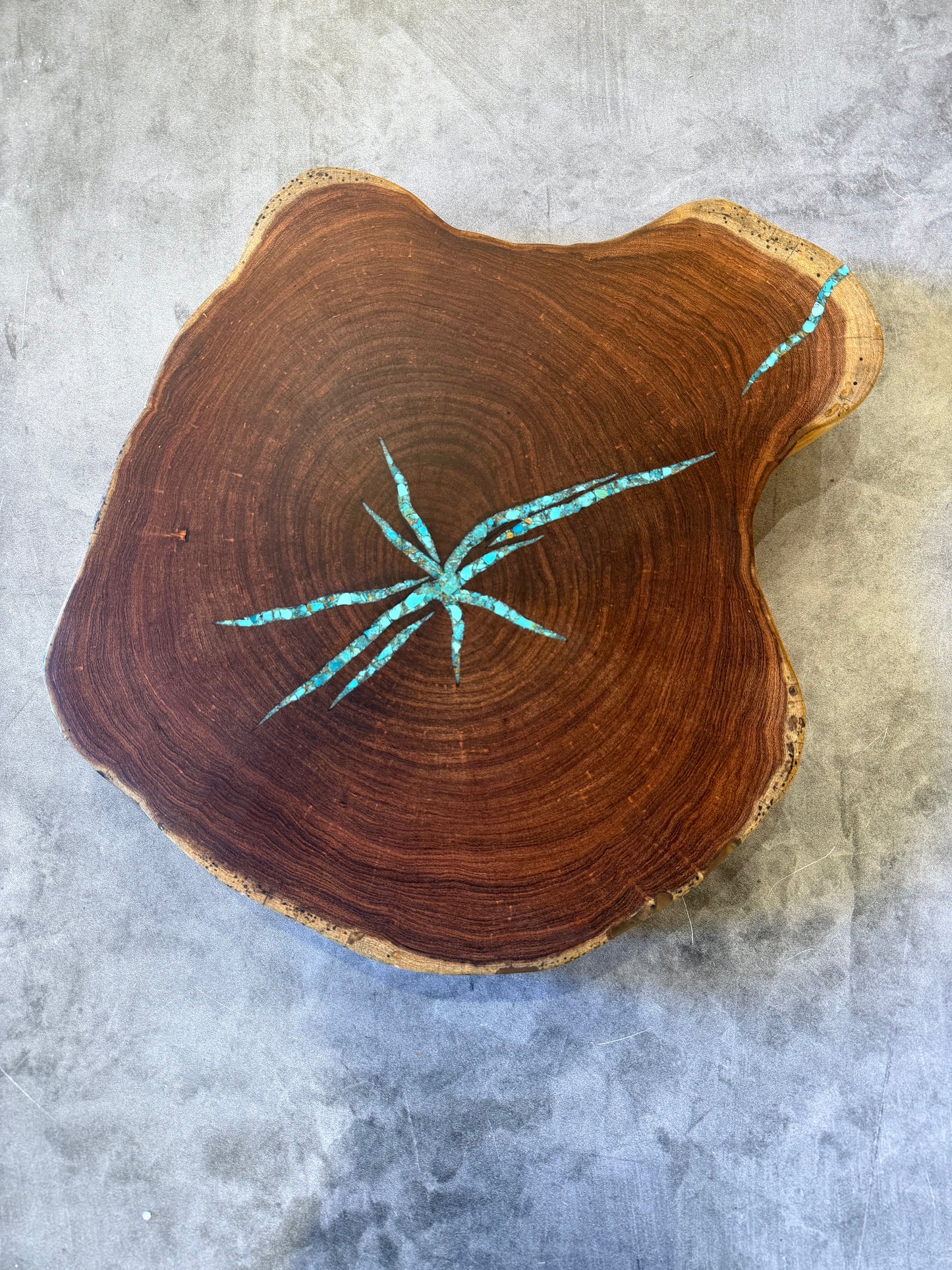 Serving board with Kingman Turquoise