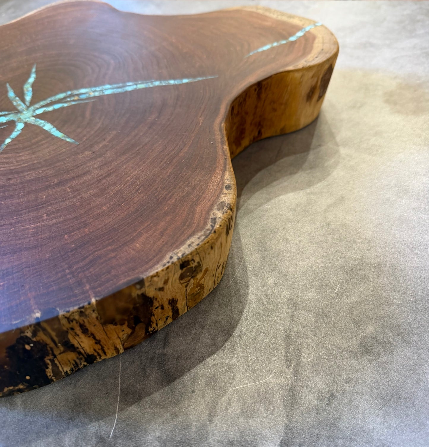 Serving board with Kingman Turquoise