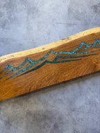 Magnetic Knife block ~ Kingman and peruvian turquoise