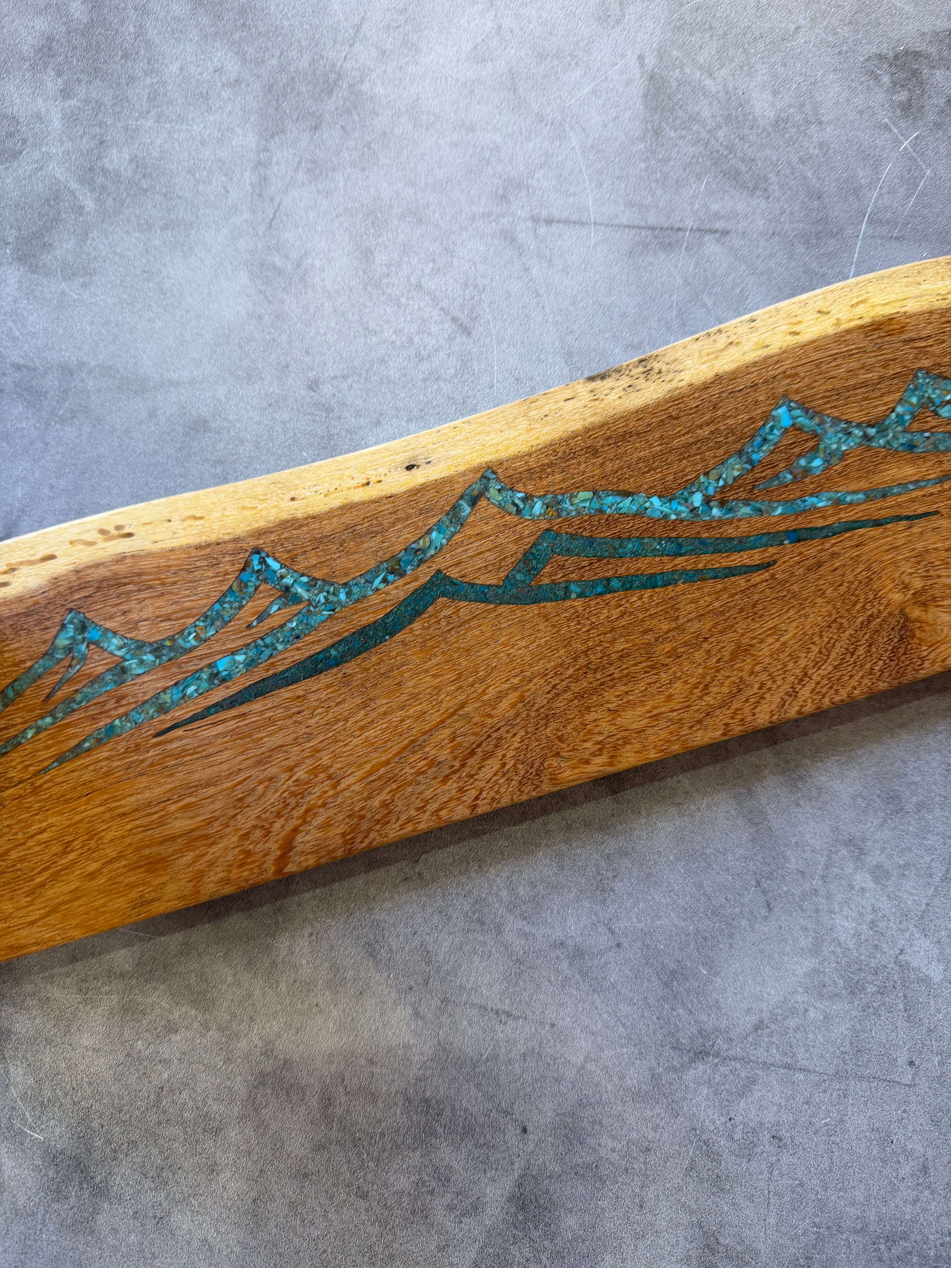 Magnetic Knife block ~ Kingman and peruvian turquoise