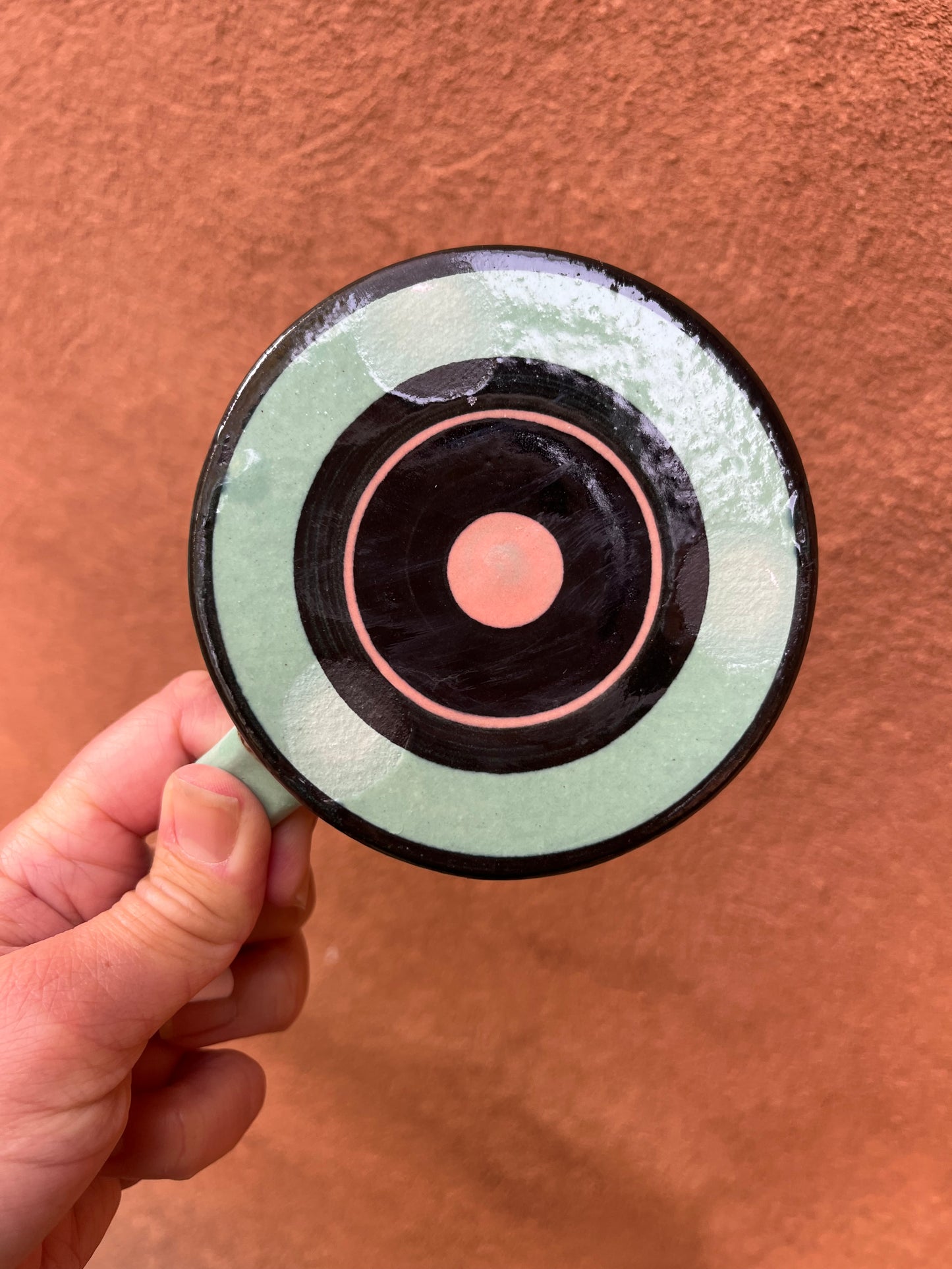 Stoneware mugs ~ hanpainted Yucca and cholla~ 3 colors