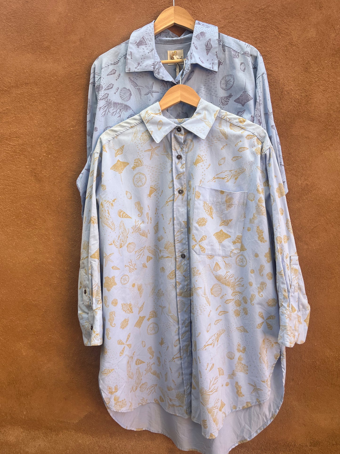 Long Sleeve Tunics - Marine Life - 100% cotton