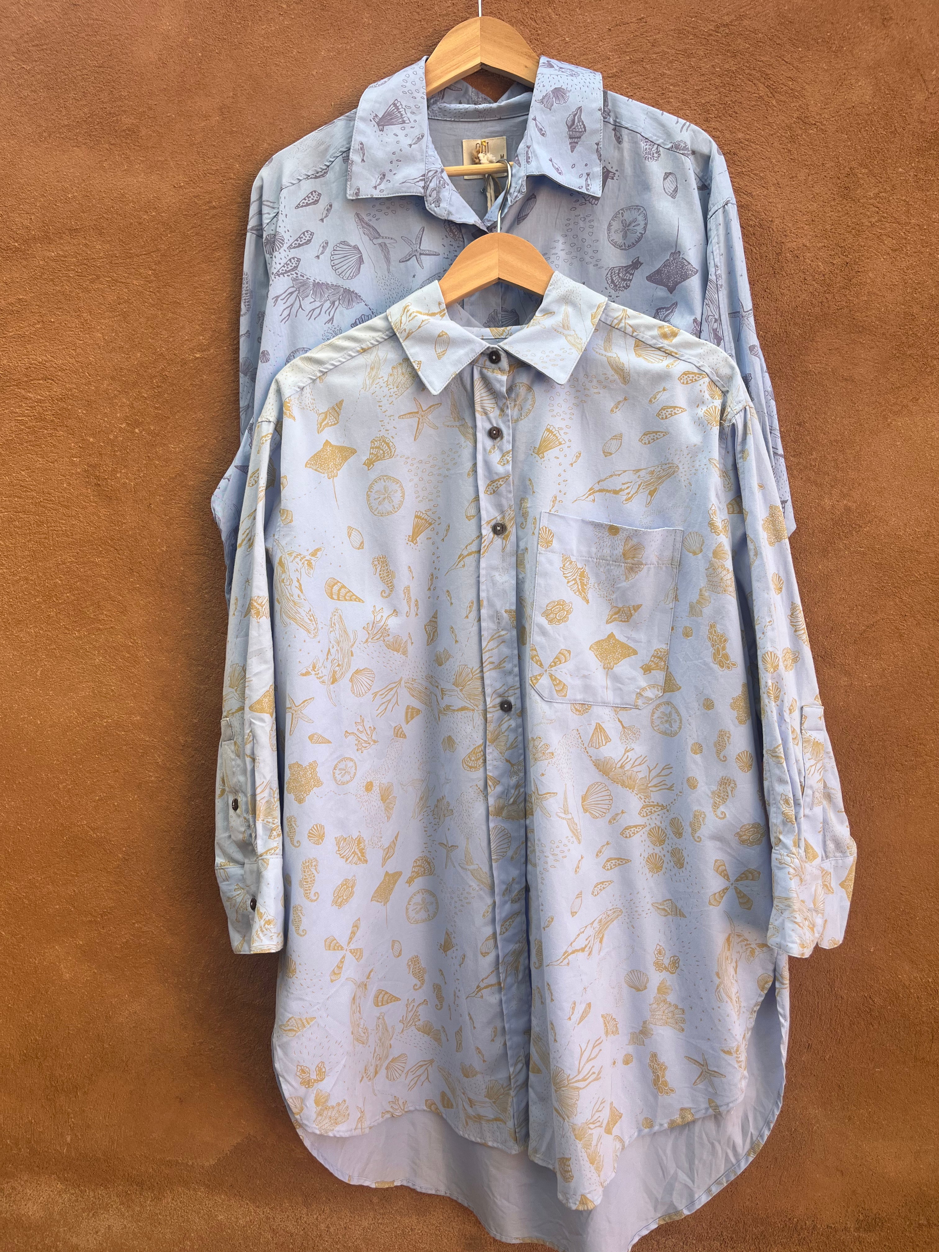 Long Sleeve Tunics - Marine Life - 100% cotton