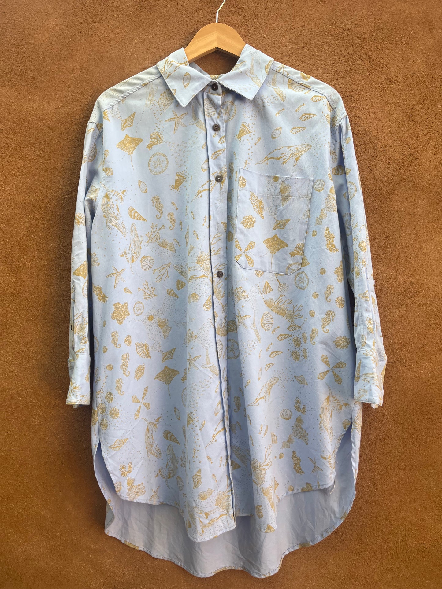 Long Sleeve Tunics - Marine Life - 100% cotton