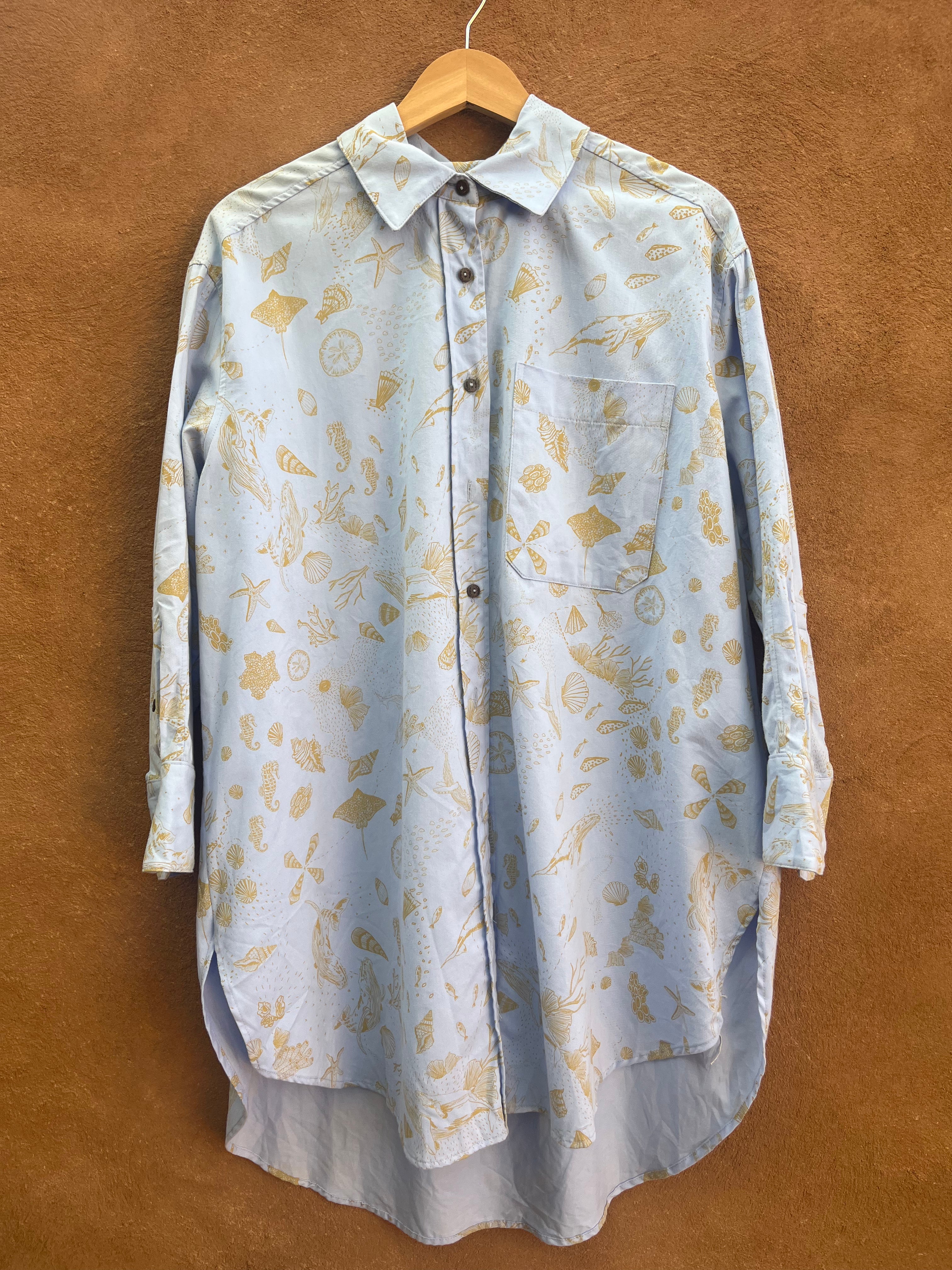 Long Sleeve Tunics - Marine Life - 100% cotton