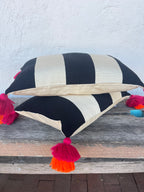 Rectangle pillowcase wide lines black and white - 12” x 18”