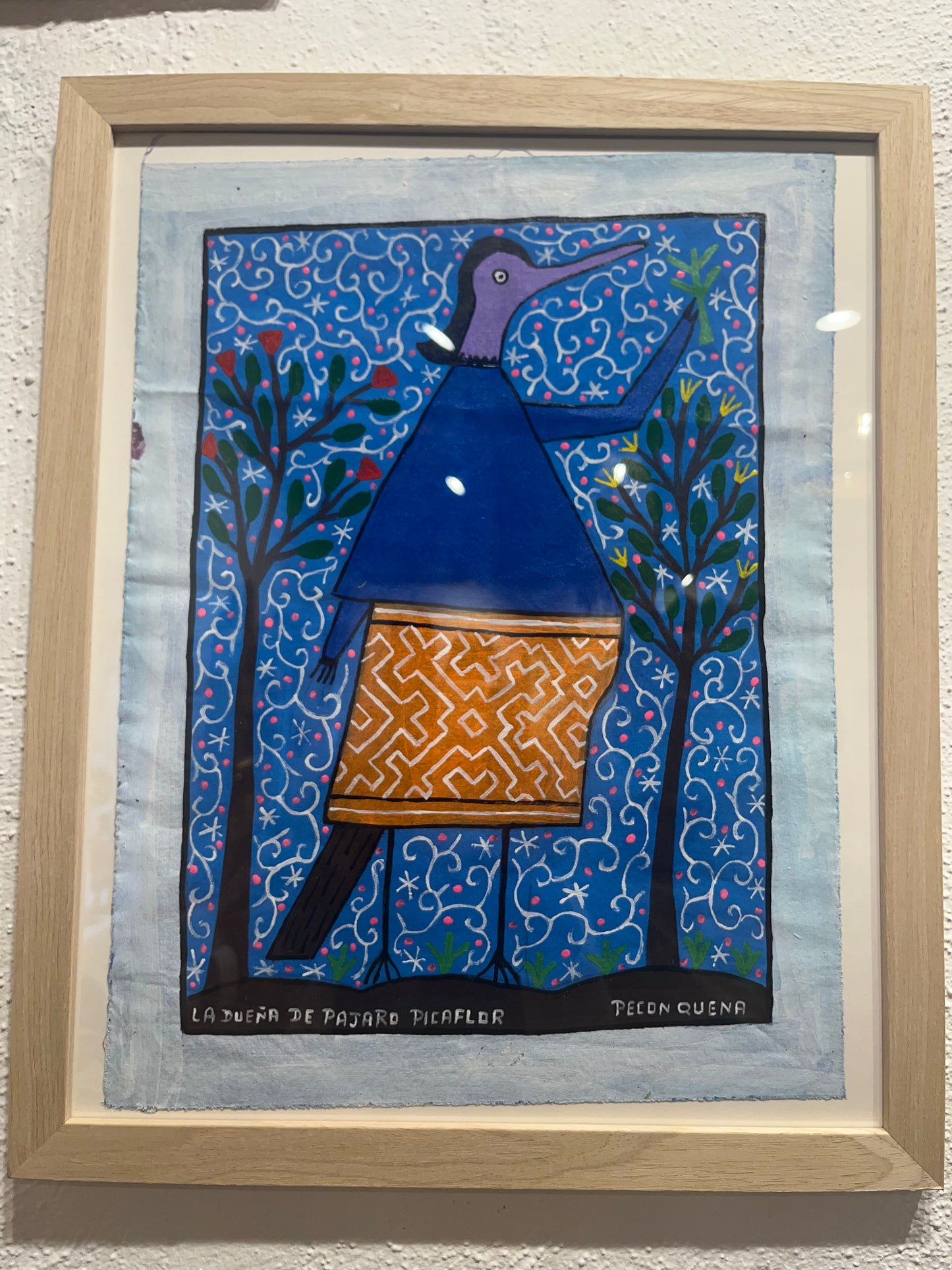 El Dueno Del Pajaro del Picaflor ~ acrylic on canvas - 13.5 x 18