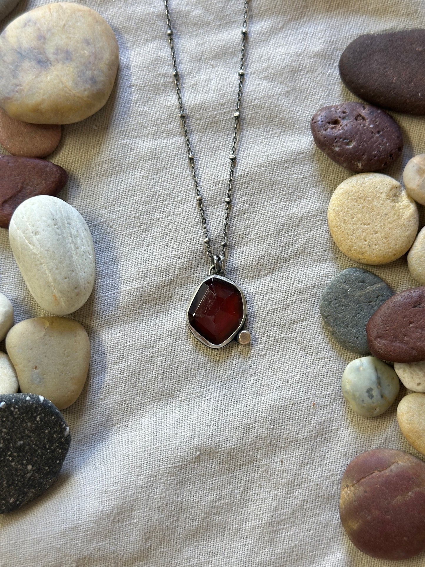 Garnet Amulet Necklace