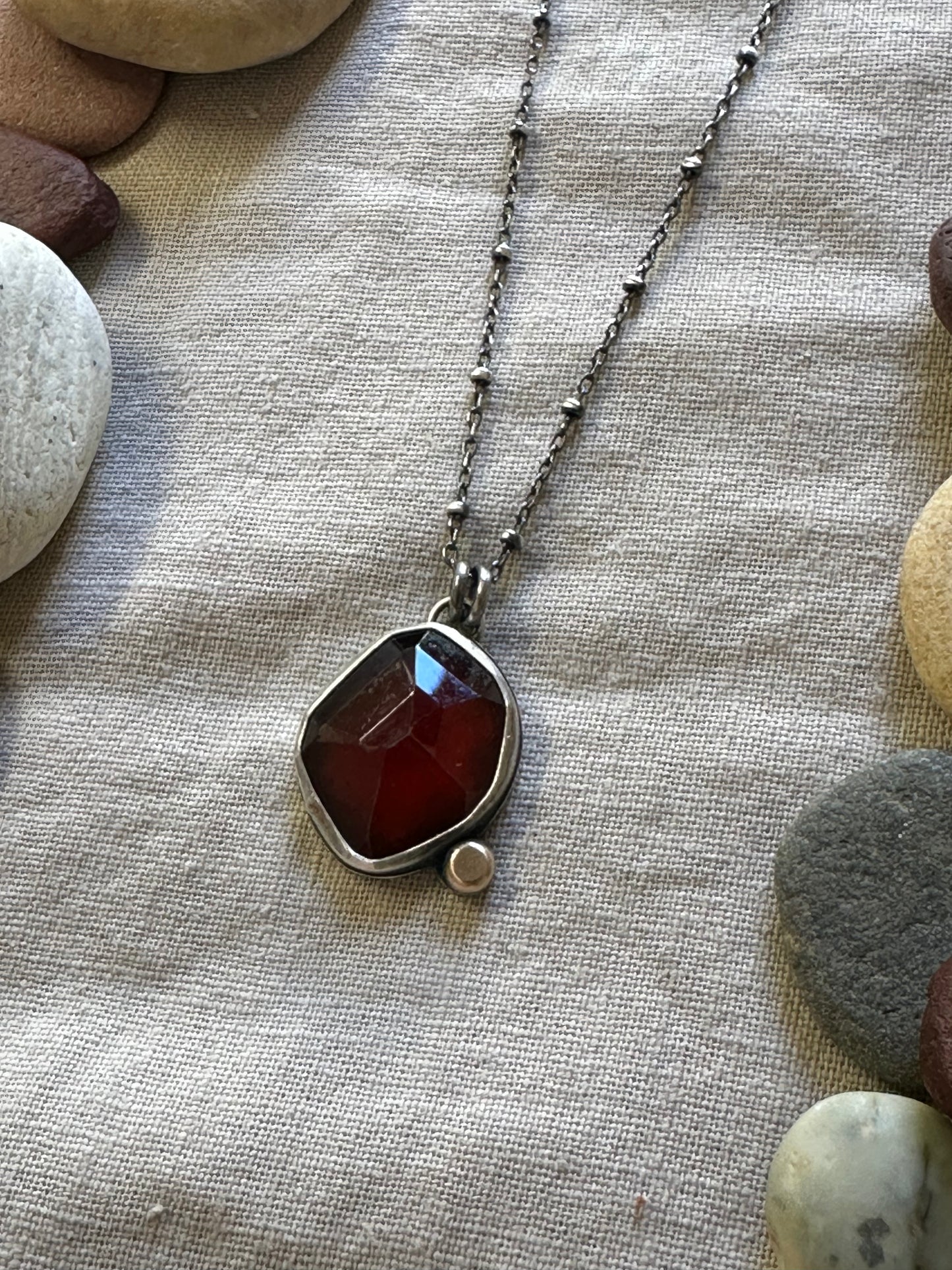 Garnet Amulet Necklace