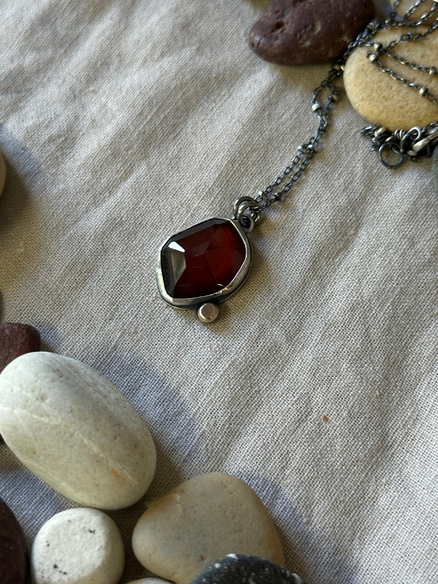 Garnet Amulet Necklace